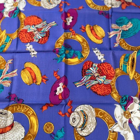 Celine Paris Cotton Scarf Hat Motif - Picture 3 of 13